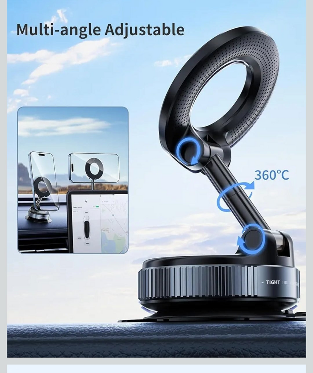 K007-360° Magnetic Vacuum Phone Holder