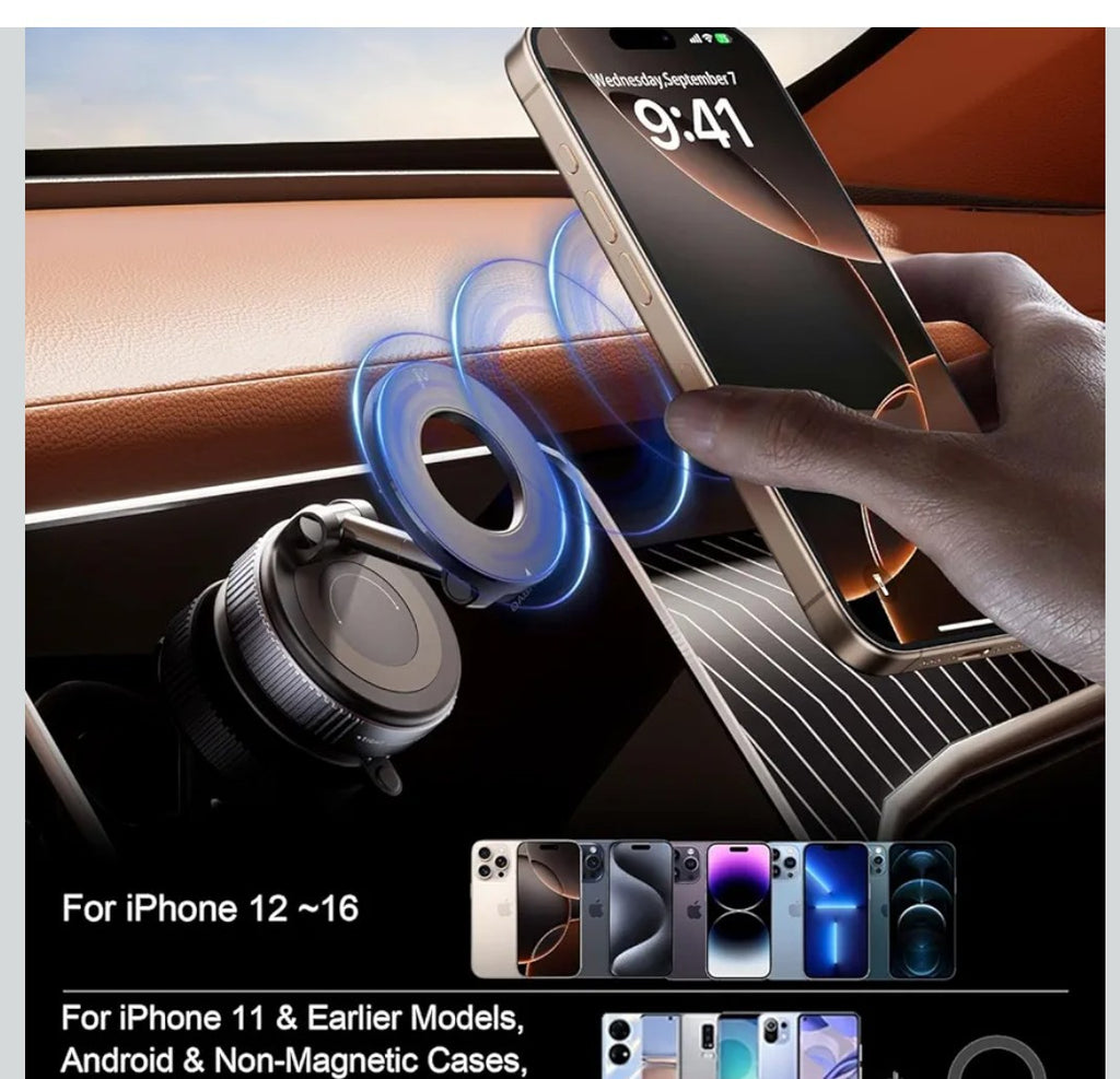 K007-360° Magnetic Vacuum Phone Holder